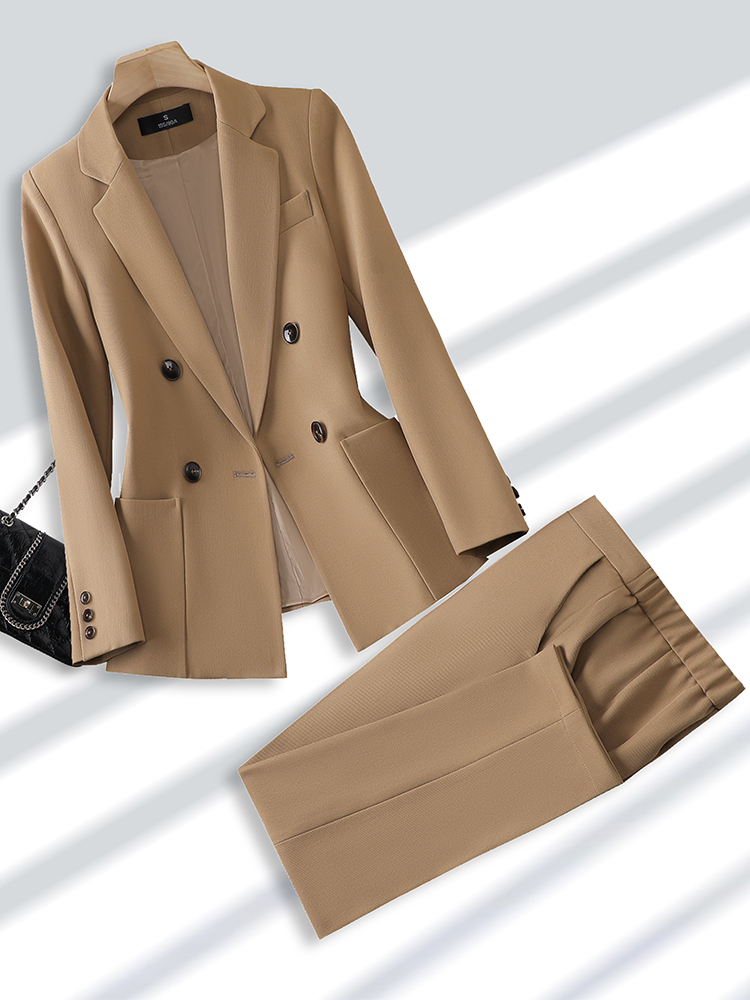 Winter Clothing Work - Blazer et pantalon formel pour femme,