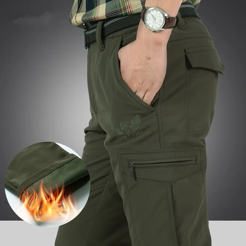 Winter Clothing Work - Pantalon tactique polaire d'hiver pour hommes