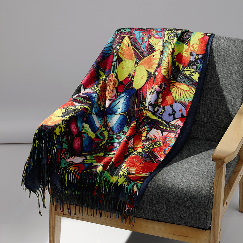 Cashmere Scarf Wrap - Marque de luxe peinture à l'huile