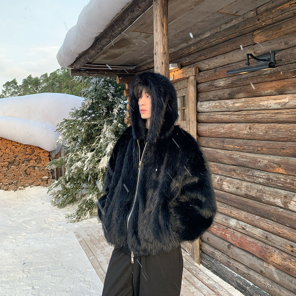 Hommes fausse fourrure manteau - Winter Clothing Work avis et prix