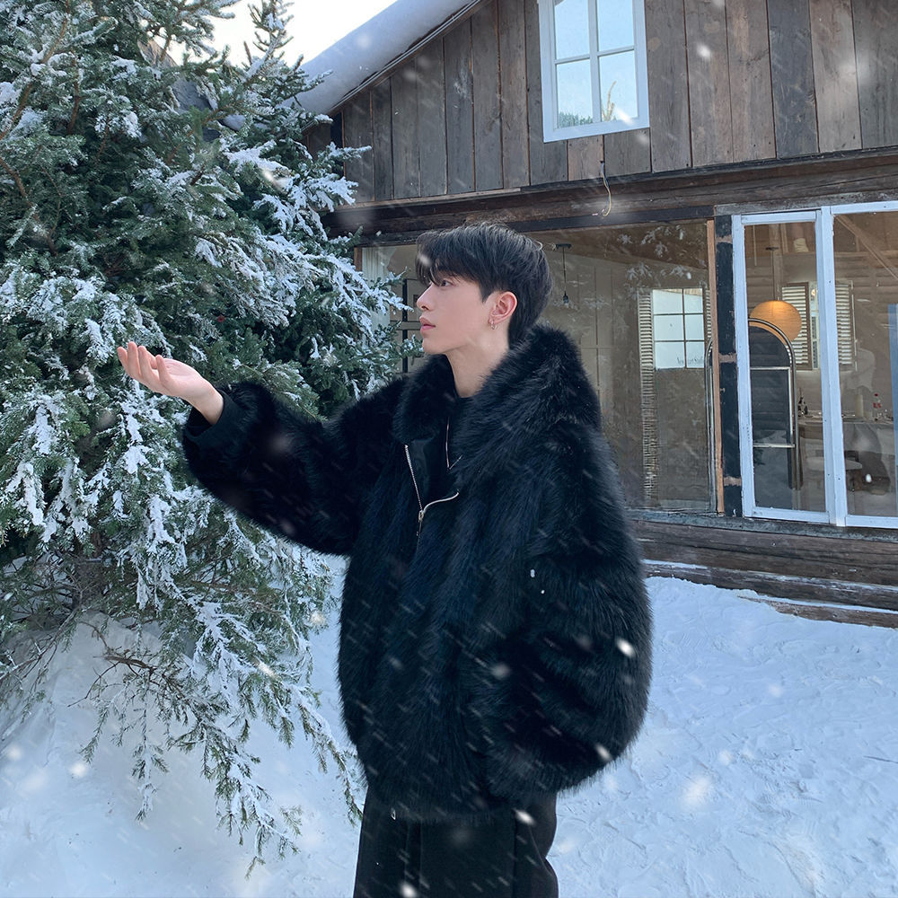 Hommes fausse fourrure manteau - Winter Clothing Work avis et prix