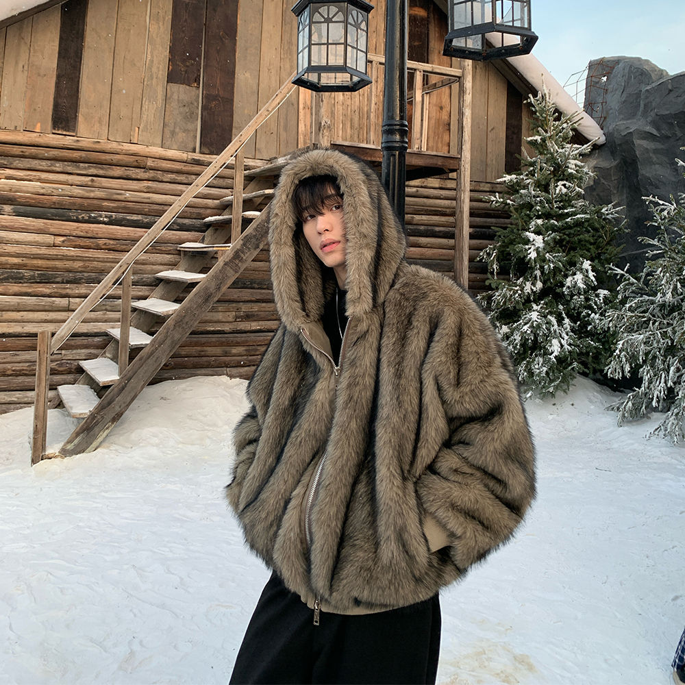Hommes fausse fourrure manteau - Winter Clothing Work avis et prix