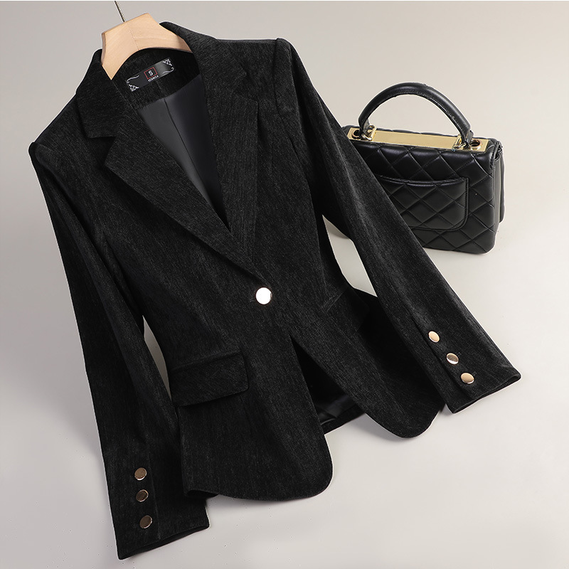 Blazer en velours jaune or pou - Winter Clothing Work avis et prix