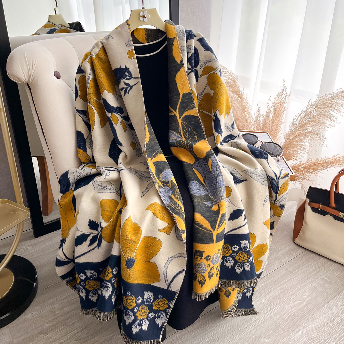 Femmes épaissir luxe hiver Pai - Cashmere Scarf Wrap avis et prix